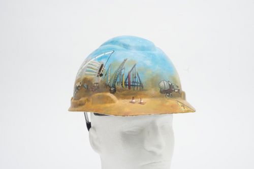 Creative drawing on 3m h-700 series unvented hard hats - design 12 for sale