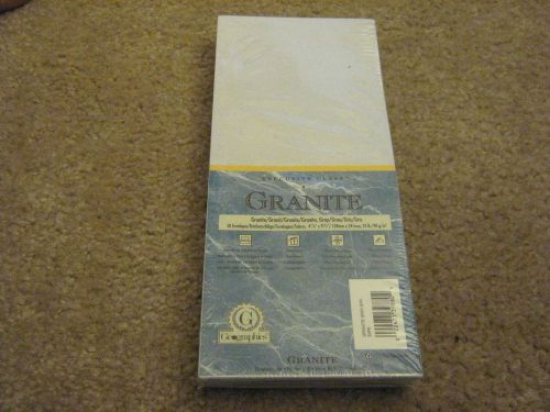 NIP Geographics Pack of 50 Envelopes Granite/Gray 4-1/8” x 9-1/2”