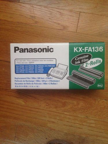 Genuine Panasonic KX-FA136 Fax Toner / Replacement Ink Film-1 Roll Pack - NEW