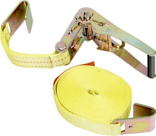 Mazzella 2 inch x 27 feet wide handle rachet tie-down assembly with flat hooks b for sale