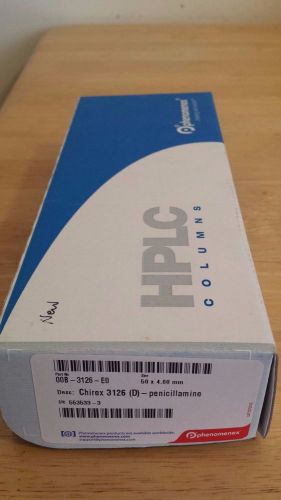 HPLC column Phenomenex Chirex 3126 (D)-penicillamine, 50x4.6mm, 00B-3126-E0