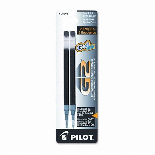 Pilot - Refill for G2 Gel, Fine Tip, Black, 2/Pack