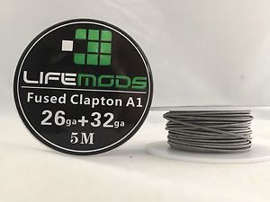 Lifemods fused clapton wire  a1 heat resistant awg 26ga*2 + 32ga 16ft spool for sale