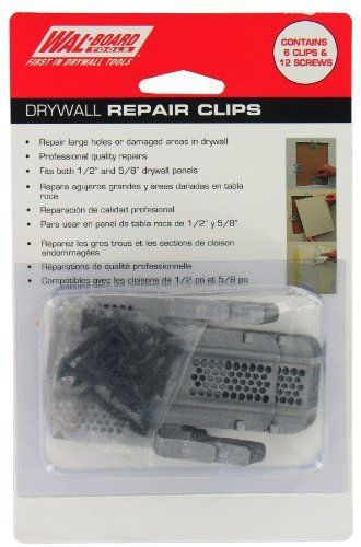 Walboard tool 54-014 6 count drywall repair clips for sale