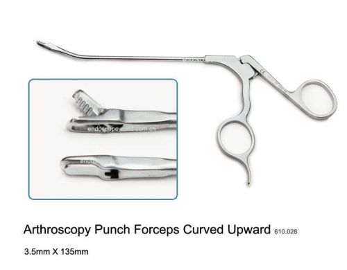 New 3.5X135mm Arthroscopy Punch Forceps Curved Upward