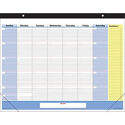 AT-A-GLANCE QuickNotes Undated Monthly Desk Pad Calendar, 22 x 17 Inches