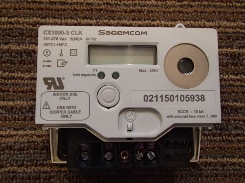 Sagemcom CX1000-3 CLK Single Phase Meter  UNTESTED