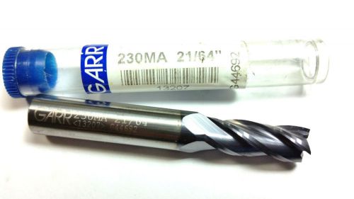 21/64&#034; garr 18207 carbide 4 flute tialn end mill (q 428) for sale