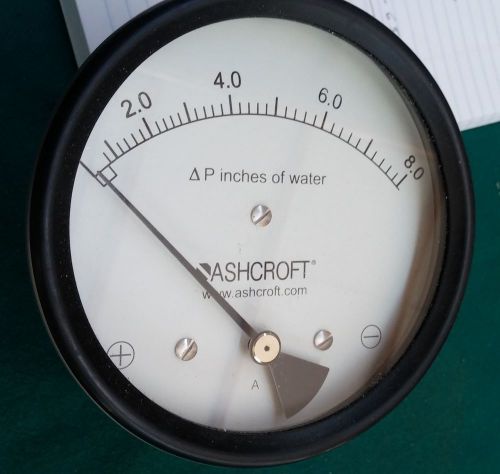 Ashcroftr Differential Pressure Water Gauge 451134ED -RQM 0 -8  inches