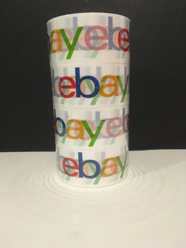 FOUR (4) ROLLS EBAY BRANDED SEALING PACKING PACKAGING SHIPPING BOX TAPE