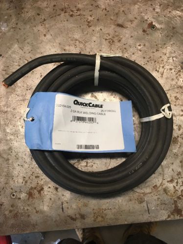 Quick Cable  2 Ga BLK Welding Cable - 25 FT. 202104-025