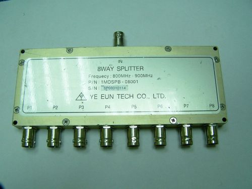 Ye Eun Tech 8 Way RF Splitter Combiner 800-900 MHz BNC / 1MDSPB-08001