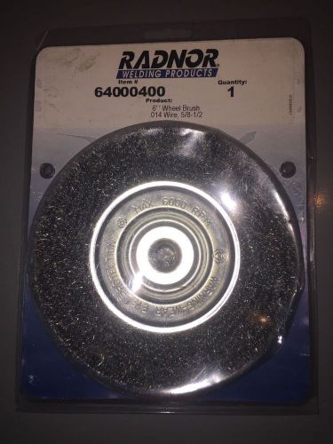 Radnor 6&#034; x 5/8&#034; - 1/2&#034; carbon steel crimped wire wheel brush for sale