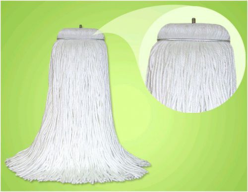 Abco cm-2216s screw-type cut-end cotton #16 wet mop head 10 oz.white lot of 12 for sale