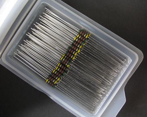 (100) allen-bradley rcr20g511js carbon comp resistors 1/2 watt 510 ohm 5% tol for sale