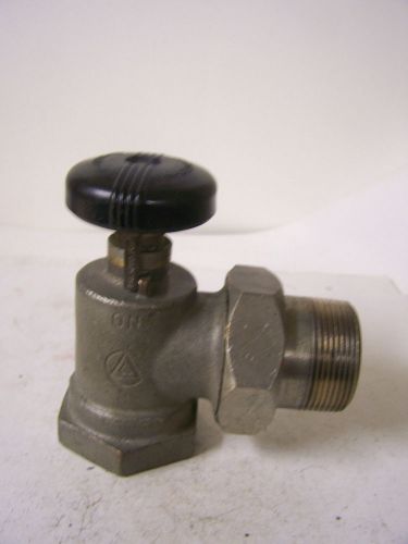 1 1/2&#034; radiator angle valve with union detroit lubricator co nos for sale