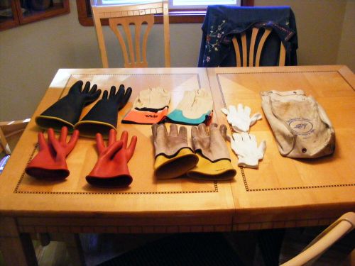 Electric hazard safety gloves lineman full set multi-layer ansi astm kilovolt kv for sale