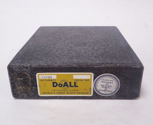 Doall 6 x 6 x 2 precision 0.00005% accuracy black granite surface plate for sale