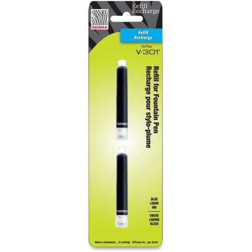 Zebra Pen V-301 Fountain Pen Refill Cartridges 87722
