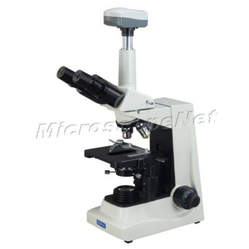 Darkfield Compound Trinocular Reversed Nosepiece Microscope 1600X+5MP USB Camera