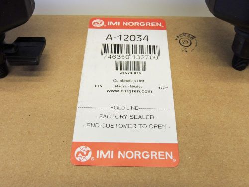 Norgren Combination Unit 1/2&#034; 24-074-075, A-12034 F15 Filter Lube Assembly New