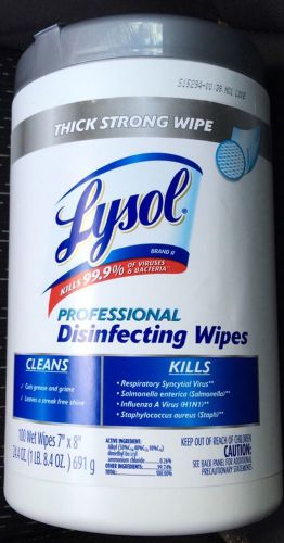 Lysol PROFESSIONAL Disinfecting Wipes 100 Wet Wipes Pull Top Container