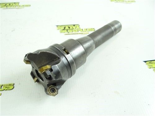 Nice carboloy usa  2-1/4&#034; indexable face mill w/ r8 shank  8 sided inserts for sale