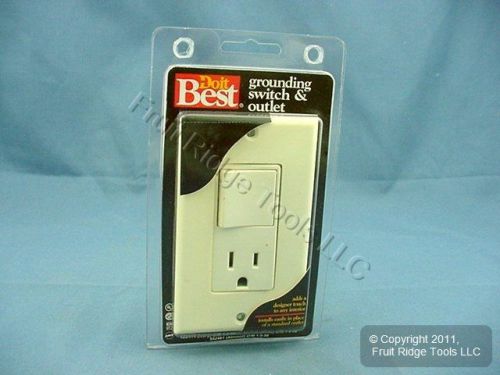 Doitbest almond decorator combination rocker switch outlet receptacle 15a 552461 for sale