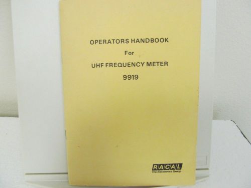 Racal-Dana 9919 UHF Frequency Meter Operators Handbook