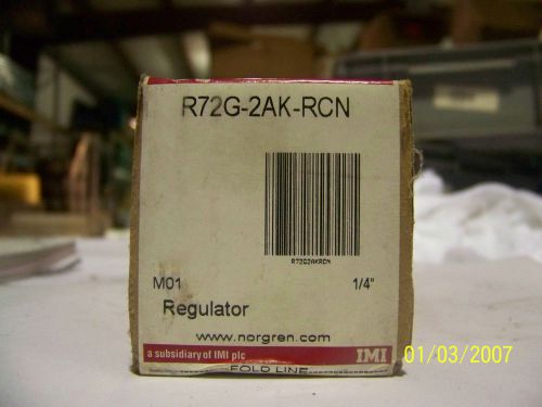 Norgren 1/4&#034; regulator    pn:  r72g-2ak-rcn   factory sealed for sale