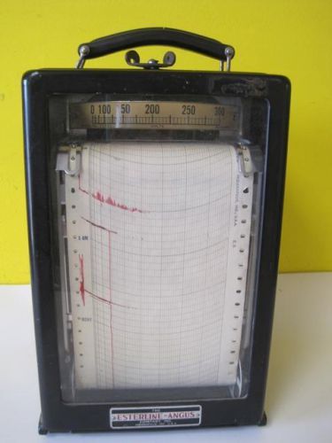 Vintage Esterline Angus Graphic Voltmeter Recorder Graph Chart Drive 90 H Rare