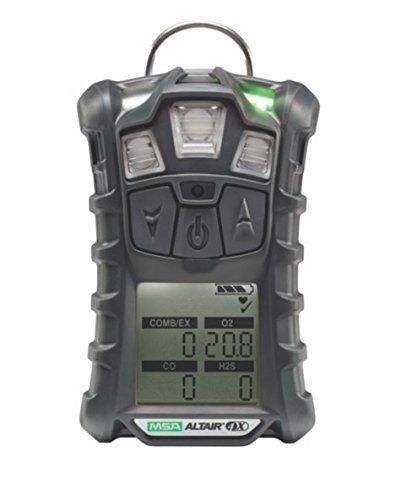 MSA 10107602 ALTAIR 4X Gas Detector, Charcoal, LEL, O2, CO, H2S
