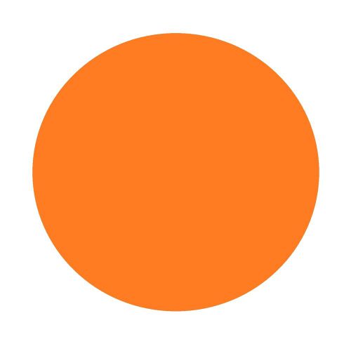 3/4&#034; Diameter Fluorescent Orange Circle Labels (500 per Roll)
