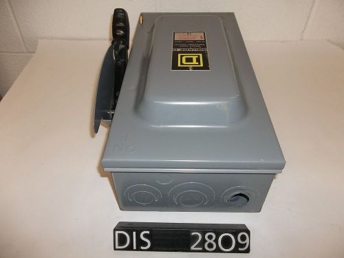 Square D 600 Volt 60 Amp Non Fused Disconnect / Safety Switch (DIS2809)