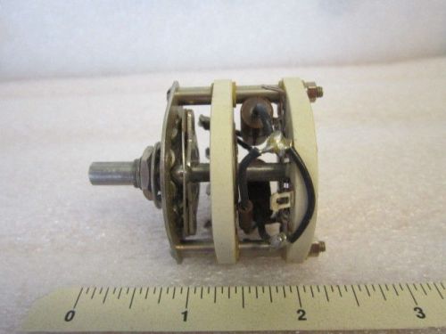used 1P3T Rotary Switch, 3 position, 1/4 inch shaft, 3/8&#034; mount bushing