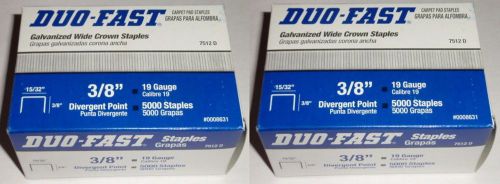 10000 DUO-FAST Galvanized 7500 Series 3/8&#034; - for HT-755 Staplers 2 boxes of 5000