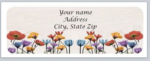 30 Personalized Return Address Labels Flower Buy 3 get 1 free (c789)