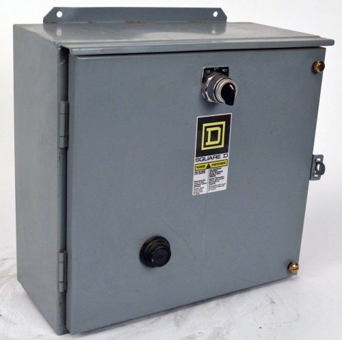 Square D Metal Electric Enclosure Type S Two Nema SD02 3-Phase Contactor Starter