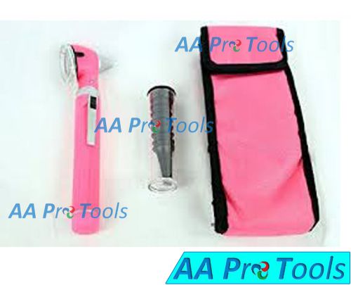 AA Pro: Fiber Optic Mini Otoscope Pink Color (Diagnostic Set)