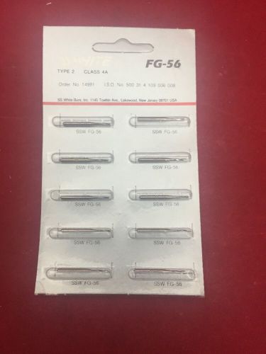 NEW PACK OF 10 SS WHITE Dental Tungsten Carbide Excavating Burs FG-56