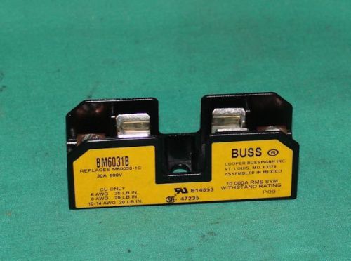 Bussmann, BM6031B, M60030-1C, Fuse Holder 30A 600v Buss Cooper NEW