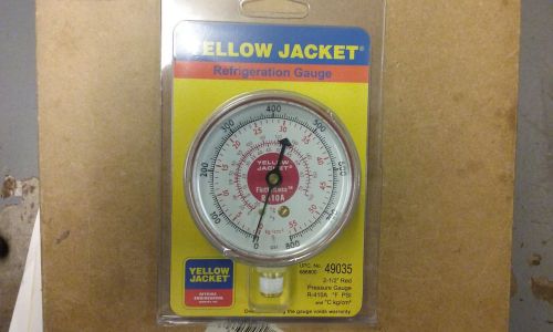 Yellow jacket 49035 – 2-1/2” red pressure gauge, 0 – 800 psi, r-410a for sale