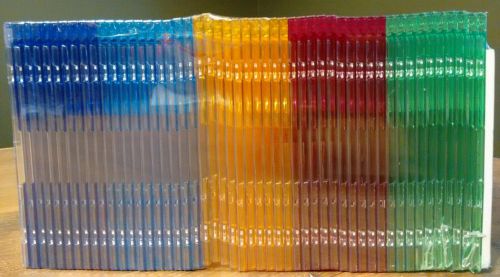 50 NEW Memorex Slim Multi Color CD Jewel Case Box - FREE SHIPPING!