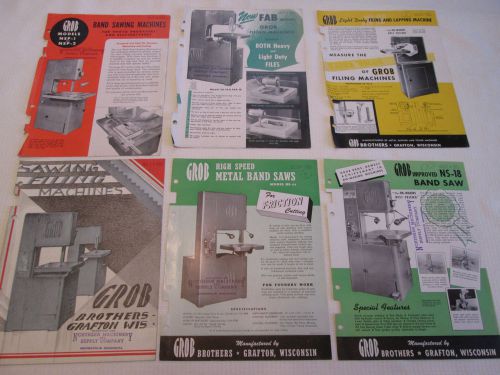 Grob band saws filing cut-off butt welder catalog -tool, metal working d for sale