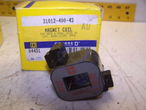 NEW SQUARE D 31012-400-43 COIL FOR 8502 &amp; 8536 SIZE 00 120 VAC