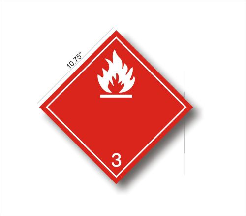 Safety Decal Sticker TDG USDOT Hazardous Materials Class 3 Flammable Liquids