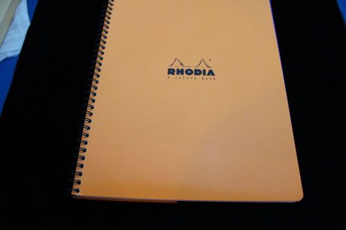 Rhodia Wirebound 4 Subject 8 1/4 x 11 3/4 Lined Orange