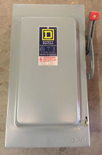 New square d 3p 100 amp 600v disconnect safety switch hu363 for sale