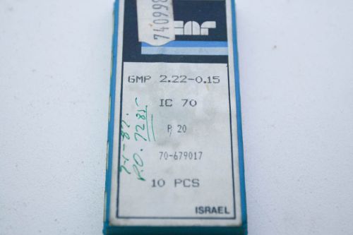 ISCAR  GMP - 2 - 22 - 0 - 15 IC = 70  Carbide Inserts 10 Pieces