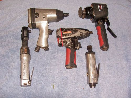 Lot of 5 Air Tools With Jet Die Grinder And Craftsman D.A. Sander Nice Lot #4